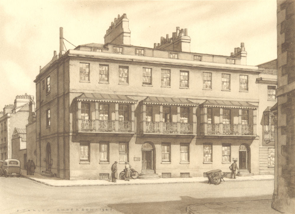 OXFORD. 35 Beaumont Street. Oxfordshire. By Stanley Anderson 1948 old print
